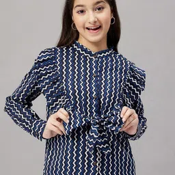 Stylo Bug Girls Striped Pure Cotton Regular Top-picture-19