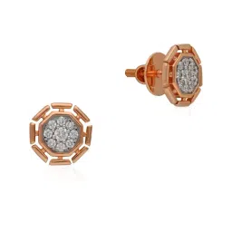 Malabar Gold and Diamonds BIS Hallmark 18k Rose Gold Diamond Stud Earrings-picture-19