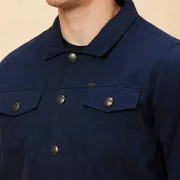 Being Human Dark Blue Oversized Jackets image 4