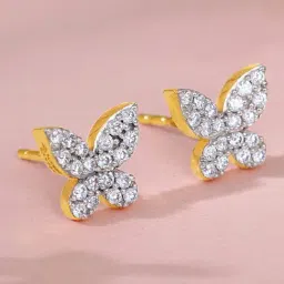 GIVA Lab Grown Diamond 14k (585) Gold Earrings for Women-picture-22