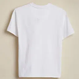 Allen Solly Boys White Cotton Regular Fit Graphic Print T-Shirt image 2