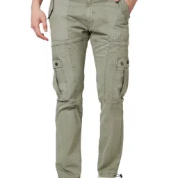 Spykar Green Cotton Cargo Fit Cargos-image-59