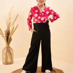 Cherry & Jerry Girls Black V-Neck Full Length Jumpsuit-picture-44
