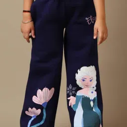 Kidsville Girls Blue Printed Joggers-image-95