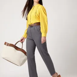 strong & brave Strong And Brave Dark Grey Solid Trousers image 4