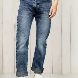 fineblu Men Slim Fit Mid-Rise Light Fade Stretchable Jeans-picture-34