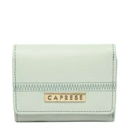 Caprese Uv Green Solid Tri-Fold Wallet for Women-image-29