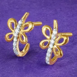 GIVA Lab Grown Diamond 14k (585) Gold Earrings for Women-picture-12