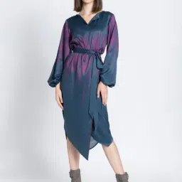 SHAYE Green Printed Midi Dress-picture-46