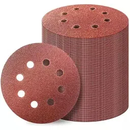 Oriental 5 inch (125 mm), Grit Size 40 Aluminium Silicate Adhesive Sanding Disc with 8 Holes for Orbital Sander (Pack of 40 Pcs)-picture-31