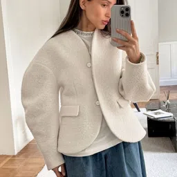 LULU & SKY Single-Breasted Curved Hem Overcoat-picture-35