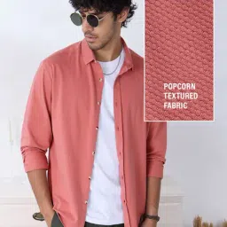 The Souled Store Pink Cotton Relaxed  Fit Casual Shirts-picture-23