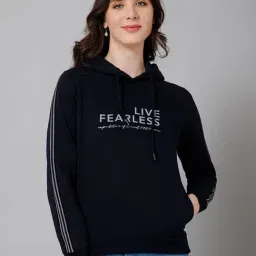 Cantabil Navy Printed Hoodie-image-41