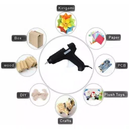 CRAFTYGUN 40 W Standard Temperature Hot Glue Gun with 8 Stick Black 11 mm Stick Dia., BLACK40-WT-CRAFTYGUN-8ST image 3