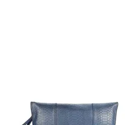 Caprese Dana Navy Textured Envelope Clutch image 3