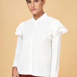 Annabelle by Pantaloons White Regular Fit Shirt-picture-35