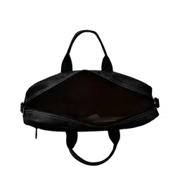 LOREM Unisex Black Textured Laptop Bag image 3