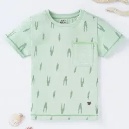 Ed-a-Mamma Kids Green Printed T-Shirt-picture-24