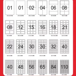 Fasjet ST-1 Multipurpose A4 Self Adhesive Paper Label Stickers (Pack 0f 100) image 3