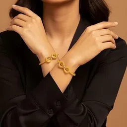 Aurelva Women 2 Gold-Plated Wraparound Bracelet image 3