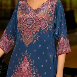 MOJILAA Women Pure Crepe Abstract Print Co-Ord Set image 5