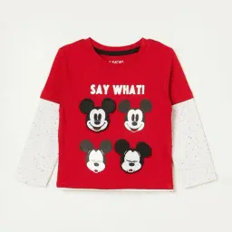 Juniors by Lifestyle Red Printed Full Sleeves T-Shirt-picture-17