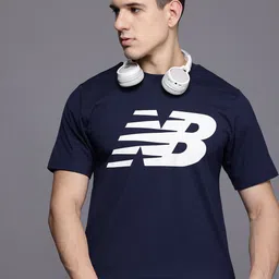 New Balance Brand Logo Print Pure Cotton T-shirt-picture-18