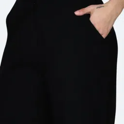 Zink London Black Regular Fit High Rise Trousers image 5