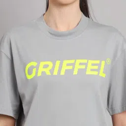 GRIFFEL Grey Printed T-Shirt With Track Pants image 5