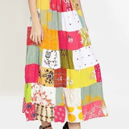 GIANNA Printed Flared Midi Skirts image 3