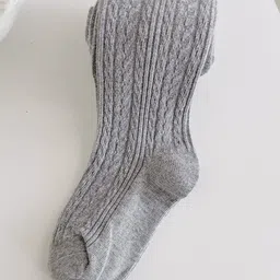 Kidofash Cotton Ribbed Stockings - Grey-image-9