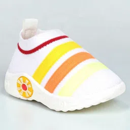Lil Lollipop Striped Slip On Musical Shoes - White-picture-19