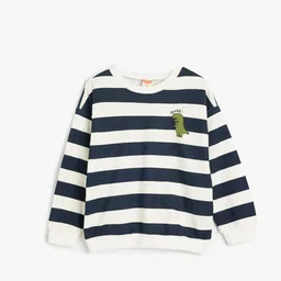 Koton Boys Striped Round Neck Cotton Pullover Sweatshirt-picture-46
