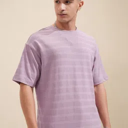 HIGHLANDER Men Solid Round Neck Cotton Oversized T-Shirt-image-90
