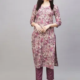 GoSriKi Women Floral Printed Regular Kurta with Palazzos-picture-45