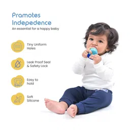 Joy Buzz Fruit And Food Nibbler & Silicone Spoon Food Feeder And Bottle Cleaning Brush - Pack of 3 image 4