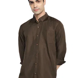 HASINI FASHION Men Comfort Fit Solid Spread Collar Casual Shirt-picture-14