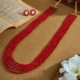 TEEJH Gold-Plated Surili Beaded Jewellery Set-picture-12