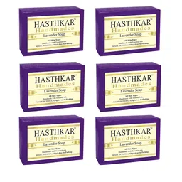 Hasthkar Set of 6 Lavender Handmade Soaps for All Skin Types - 125 g Each-picture-31