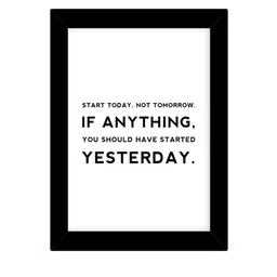 TIED RIBBONS White & Black Printed Inspirational Quotes Framed Wall Art image 2