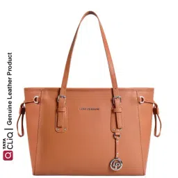 Lino Perros Tan Textured Medium Shoulder Handbag-picture-14