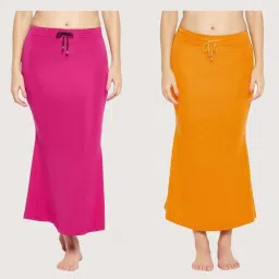 Secrets By ZeroKaata Assorted Plain Saree Shapewear - Pack Of 2 image 1
