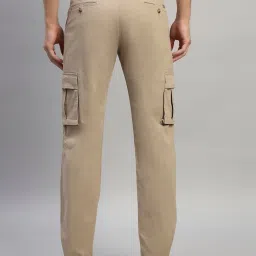 Cantabil Brown Regular Fit Solid Cargos image 2