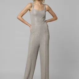 Only Grey Cotton Textured Jumpsuit image 1