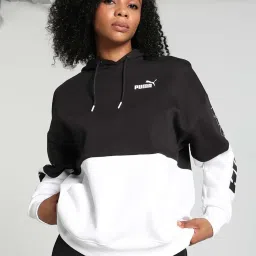 Puma Black & White Color-Block Hoodie image 1