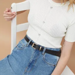 Ginger by Lifestyle Black Casual Belt image 2