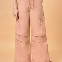 SF Jeans by Pantaloons Beige Cotton Flared Pants image 1