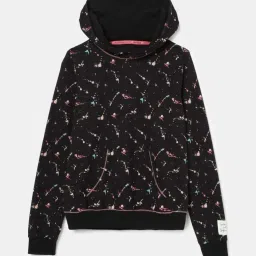 Jockey Kids Black Cotton Printed Full Sleeves Sweatshirt image 1