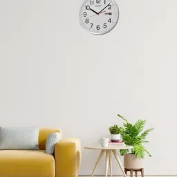 SEIKO unique white plastic wall clock image 1