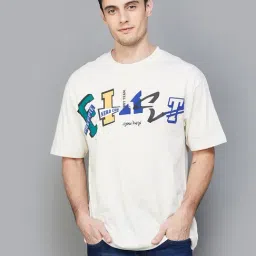 Fame Forever by Lifestyle Beige Cotton Regular Fit Printed T-Shirt-picture-21